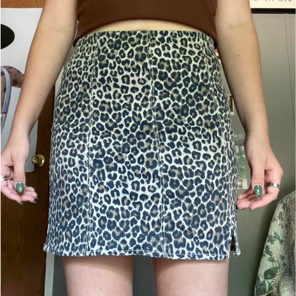 Leopard Pencil Mini Skirt